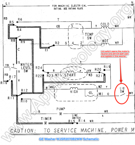 GE Washer WJSR2070B2WW Schematic