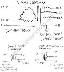 Three-Phase and Single Phase Voltage Step-Down