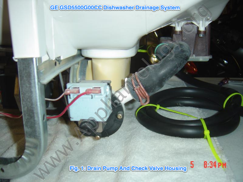 GE GSD5500 Dishwasher Drainage System
