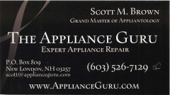 The Appliance Guru Bidness Card