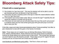 Tips from Mayor Bloomberg for Surviving a Gun Attack by a Crazed Criminal