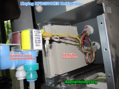 Water Inlet Valve and HV Control Board on a Maytag MDF2561HES Refrigerator