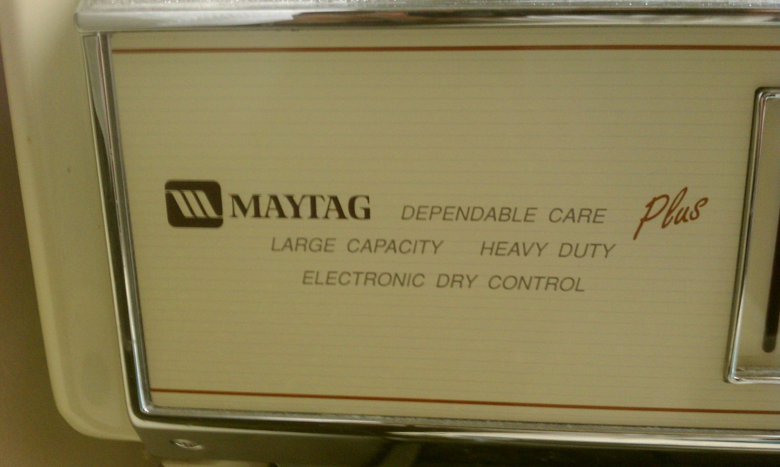 Maytag-Outside labeling