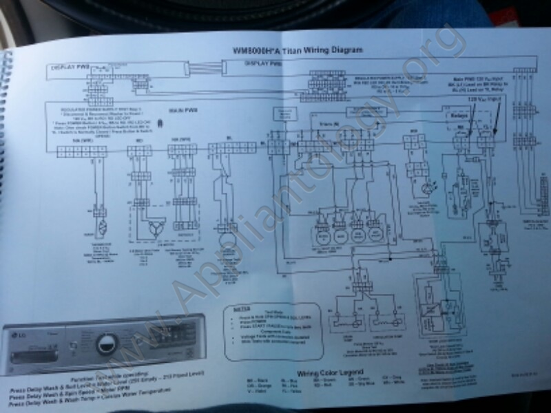 LG Titan Washer Training: Wiring Diagram - The Appliantology Gallery - Appliantology.org - A ...