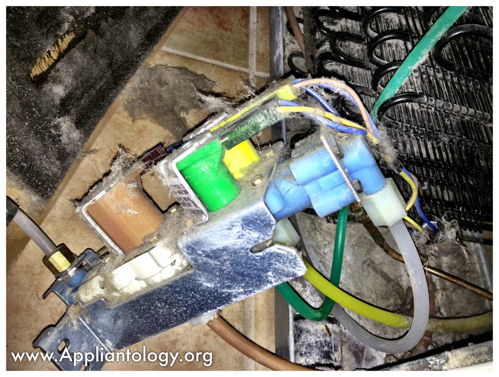 Freeze crack in a Frigidaire Refrigerator Water Inlet ... control wiring schematics 
