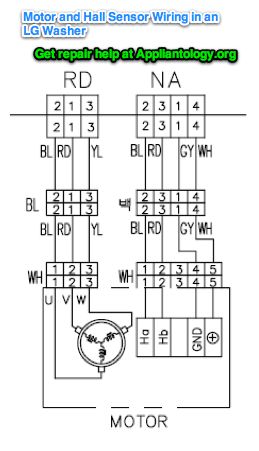 Motor And Hall Sensor Wiring In An LG Washer - The ... refrigerator electrical schematic 