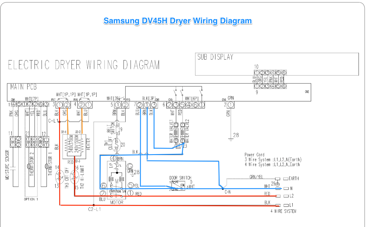 Samsung Dv42h Dryer Wiring Diagram