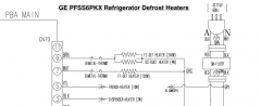 GE PFSS6PKX Refrigerator Defrost Heater Circuits