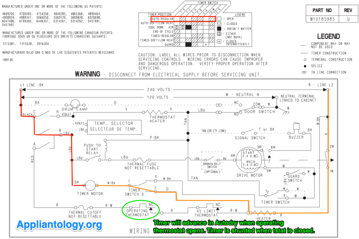 Maytag Dryer Heating Element Wiring Diagram from appliantology.org