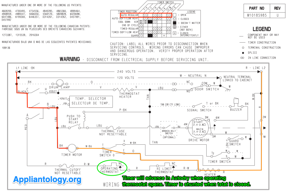 Dryer Timer Schematic Wiring Diagram All