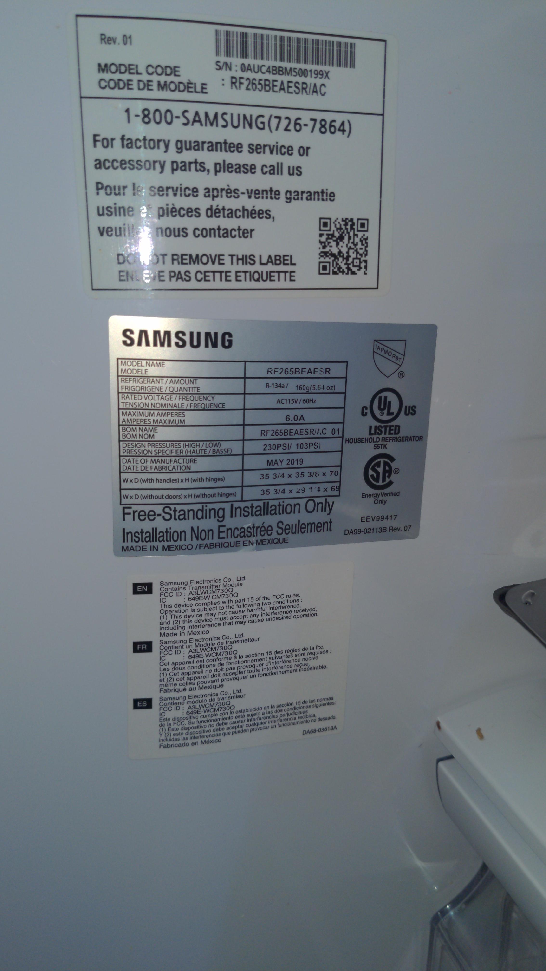 Samsung Rf265beaesr Service manual with hub instructions needed ...