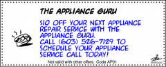 Discount Coupon for Your Next Service Call with The Appliance Guru