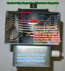 Cracked Ring Magnet In A Microwave Magnetron