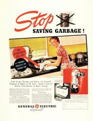 1937 GE Garbage Disposal Advertisement